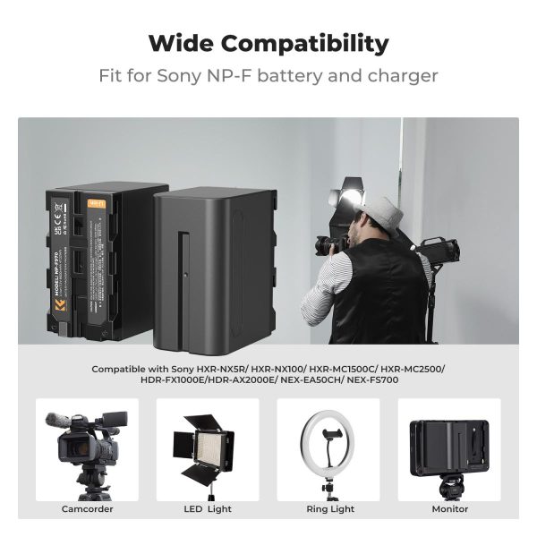 KIT CARGADOR DUAL + 2 BATERÍAS NP-F970 KF CONCEPT - Imagen 2
