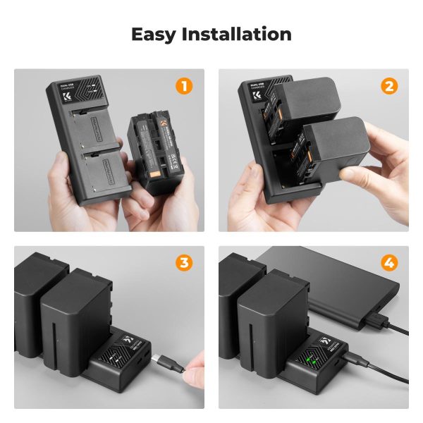 KIT CARGADOR DUAL + 2 BATERÍAS NP-F970 KF CONCEPT - Imagen 8