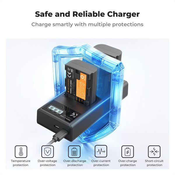 KIT KF CONCEPT CARGADOR TRIPLE + 3 BATERÍAS LP-E6 PARA CANON - Imagen 8