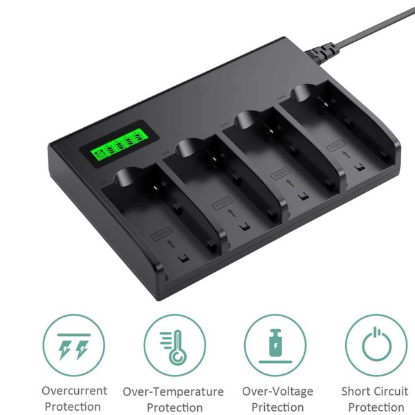 CARGADOR CUADRUPLE  PARA BATERÍA NP-F970 NP-F770 NP-F550 - Imagen 2