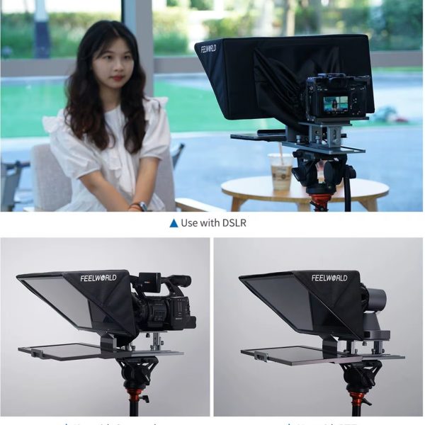 TELEPROMPTER FEELWORLD TP16  16 PULGADAS PARA CÁMARA O CELULAR - Imagen 9