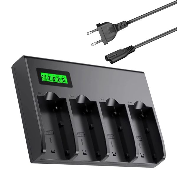 CARGADOR CUADRUPLE  PARA BATERÍA NP-F970 NP-F770 NP-F550