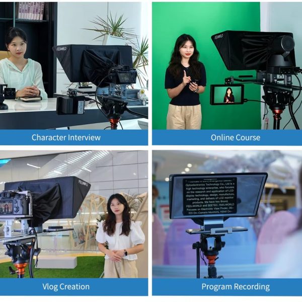TELEPROMPTER FEELWORLD TP16  16 PULGADAS PARA CÁMARA O CELULAR - Imagen 5