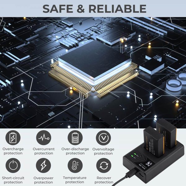 CARGADOR DUAL KF CONCEPT LC-E17 CANON PARA BATERÍA LP-E17 - Imagen 4