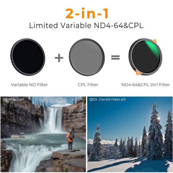 FILTRO KF CONCEPT 49MM VND+CPL NANO-X ND4-ND64 - Imagen 2