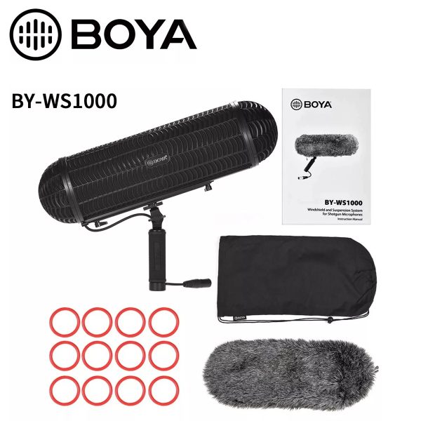 SISTEMA DE SUSPENSIÓN PARA MICRÓFONO AMBIENTAL BOYA BY-WS1000