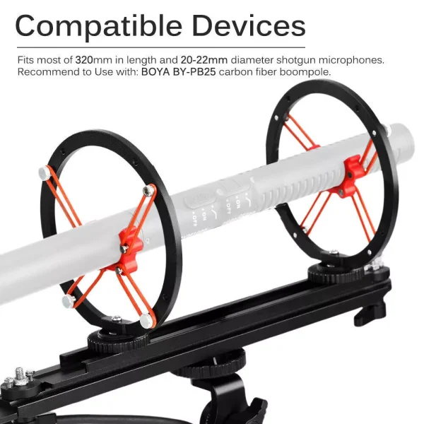 SISTEMA DE SUSPENSIÓN PARA MICRÓFONO AMBIENTAL BOYA BY-WS1000 - Imagen 9