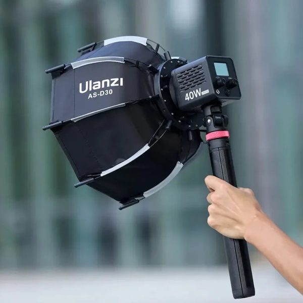KIT CAÑÓN LED ULANZI L024 40W RGB 40W + SOFTBOX AS-D30 + ADAPTADOR CORRIENTE