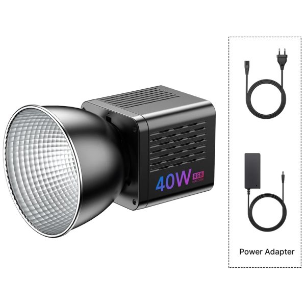 CAÑÓN LED ULANZI L024 40W RGB COMPACTO 40W + ADAPTADOR CORRIENTE