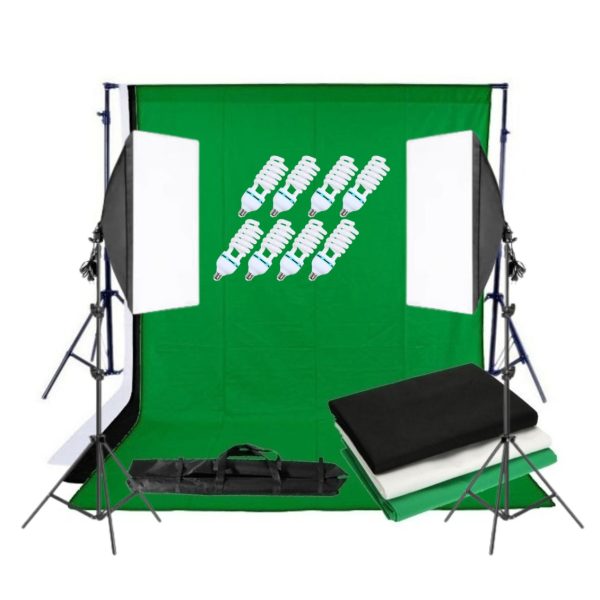 ESTUDIO FOTOGRÁFICO FONDO PORTATELON LUZ CONTINUA + BOLSO