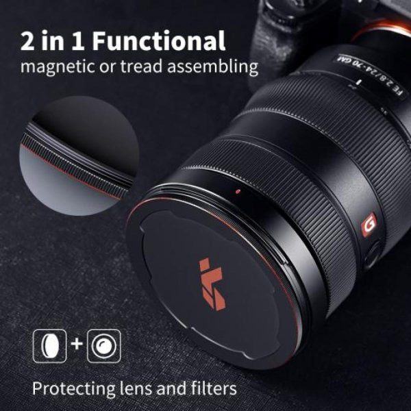 KF CONCEPT TAPA LENTE METÁLICA MAGNÉTICA 52MM 2 EN 1 - Imagen 4