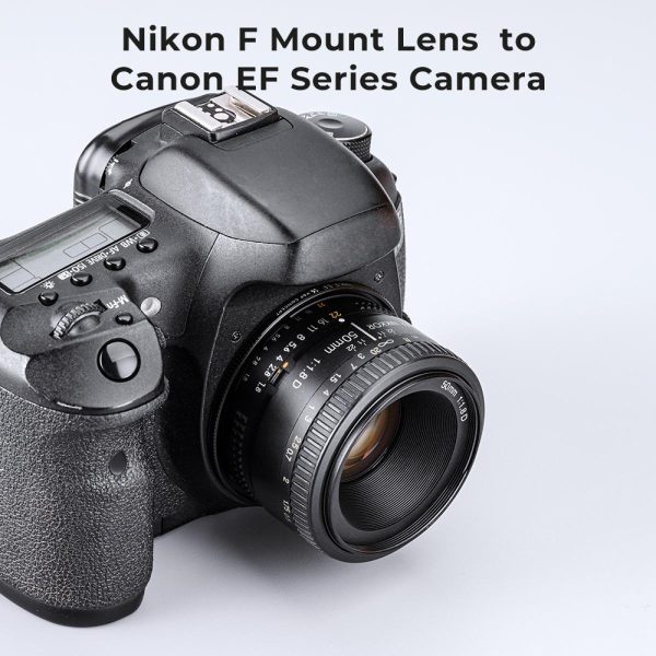 KF CONCEPT ADAPTADOR MONTURA LENTE NIKON  F/AF AI AI-S a CÁMARAS CANON EF/EFS MANUAL - Imagen 8