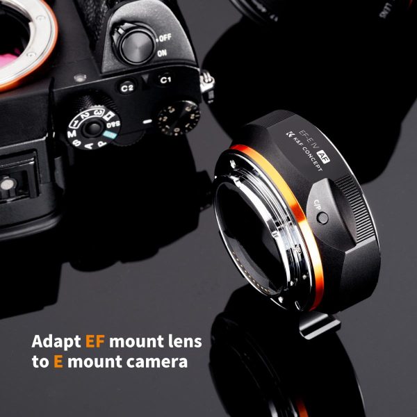 KF CONCEPT ADAPTADOR MONTURA EF/EFS-E AUTOFOCO APS & FULL FRAME LENTE CANON EN CUERPO SONY E - Imagen 3
