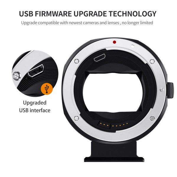 KF CONCEPT ADAPTADOR MONTURA EF/EFS-E AUTOFOCO APS & FULL FRAME LENTE CANON EN CUERPO SONY E - Imagen 6