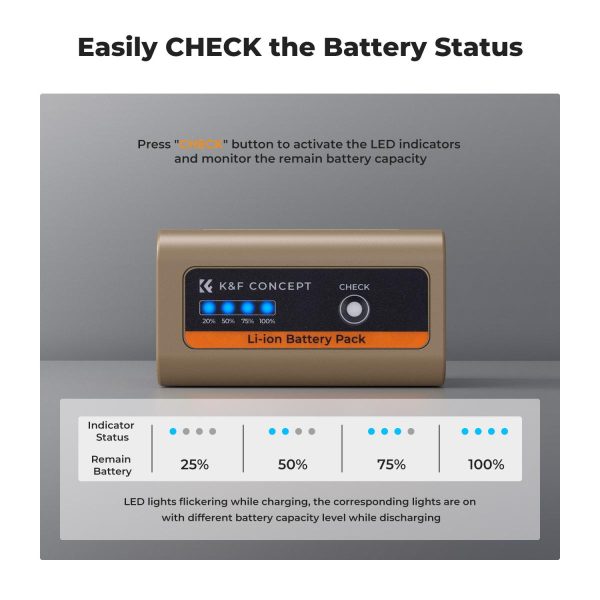 BATERÍA KF CONCEPT NP-F970 10500 MAH CARGA RÁPIDA BIDIRECCIONAL - Imagen 4
