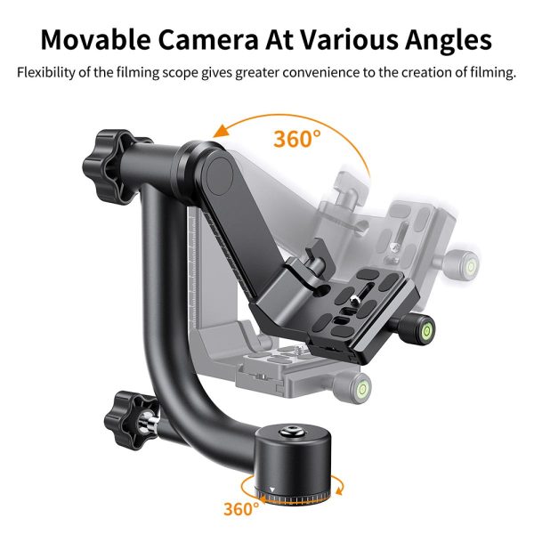 KF CONCEPT CABEZAL CARDÁN PANORÁMICO 360 GRADOS ALEACIÓN ALUMINIO - Imagen 5