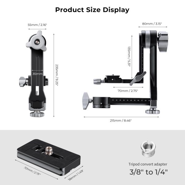 KF CONCEPT CABEZAL CARDÁN PANORÁMICO 360 GRADOS ALTA RESISTENCIA 20KG CAPACIDAD - Imagen 5