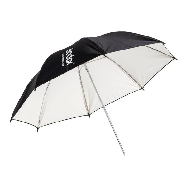 PARAGUAS BLANCO CON REBOTE EXTERIOR NEGRO 101CM GODOX UB-004