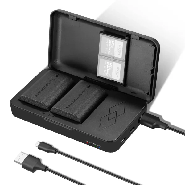 KIT 2 BATERÍAS NEEWER + CARGADOR + ESTUCHE TARJETA LP-E6 MODELO DB-LPE6