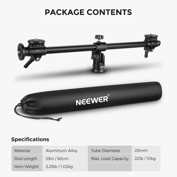 CABEZAL EJE CENTRALHORIZONTAL NEEWER NEEWER 62CM/76CM - Imagen 8