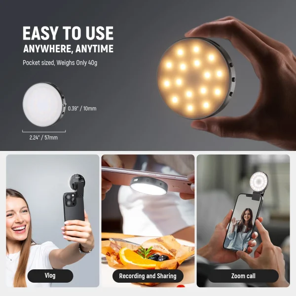 LUZ LED MAGNÉTICA PARA CELULAR NEEWER NL32R - Imagen 7