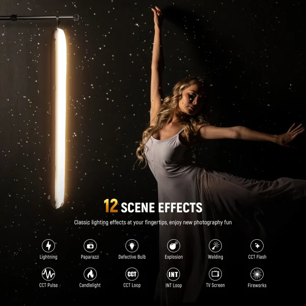TUBO LUZ LED PORTATIL BICOLOR NEEWER GC21B 21W - Imagen 7