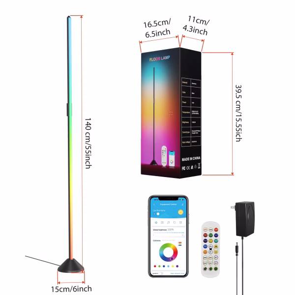 TUBO RGB 160CM CON CONTROL REMOTO Y APP - Imagen 2