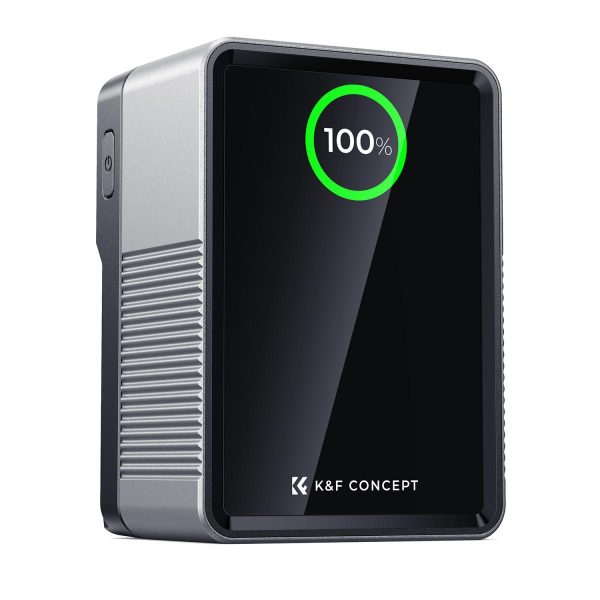 BATERÍA K&F CONCEPT V-MOUNT DE 99 WH CARGA RÁPIDA USB-C PD100W Y PUERTOS DE MÚLTIPLES SALIDAS