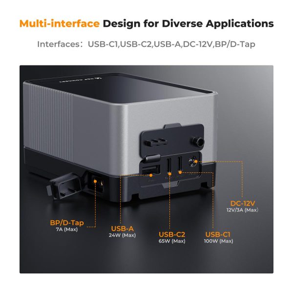 BATERÍA K&F CONCEPT V-MOUNT DE 99 WH CARGA RÁPIDA USB-C PD100W Y PUERTOS DE MÚLTIPLES SALIDAS - Imagen 5
