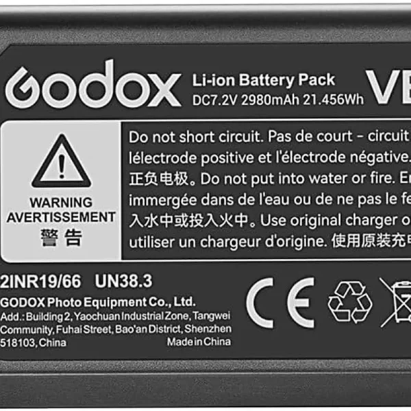BATERÍA GODOX VB30 ORIGINAL PARA FLASH V1PRO V100 - Imagen 2