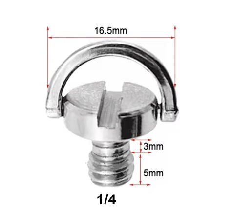 TORNILLO LIBERACIÓN RÁPIDA 1/4-20 16.5X8MM METAL MODELO (S03)
