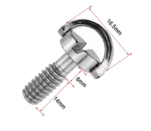 TORNILLO LIBERACIÓN RÁPIDA 1/4-20 20X16.5MM METAL MODELO (S08)