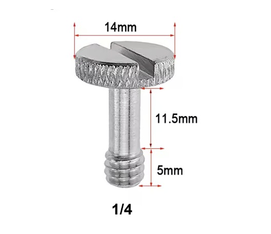 TORNILLO LIBERACIÓN RÁPIDA 1/4-20 16.5X14MM METAL MODELO (S09)