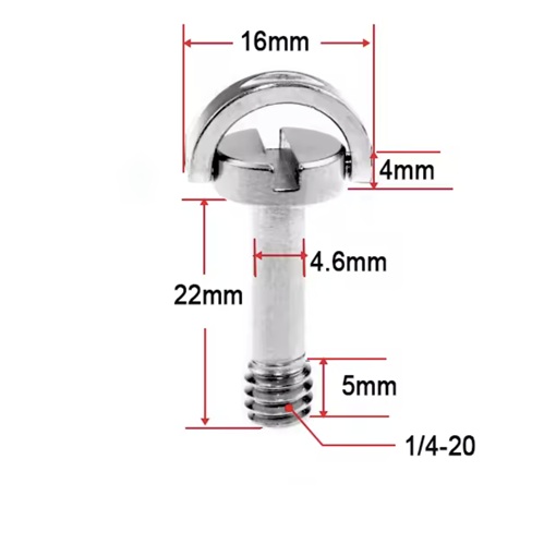 TORNILLO LIBERACIÓN RÁPIDA 1/4-20 26.5X16MM METAL MODELO (S21)