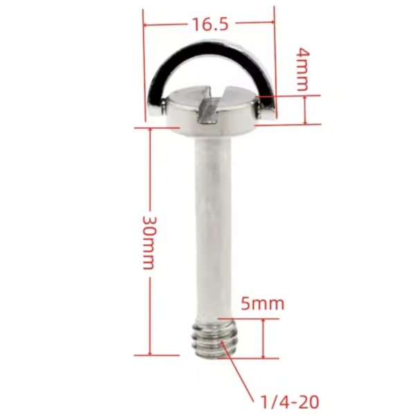 TORNILLO LIBERACIÓN RÁPIDA 1/4-20 30X16.5MM METAL MODELO (S24)