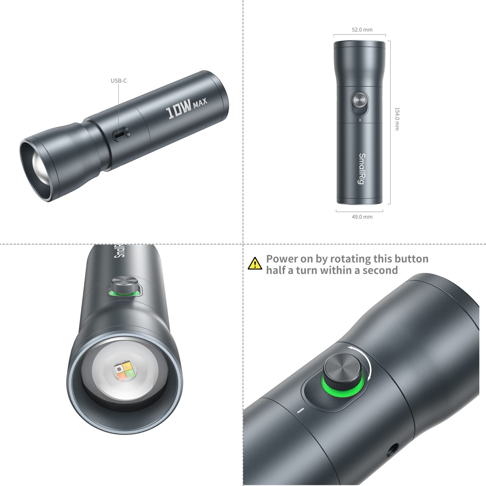 SMALLRIG FLASHLIGHT 4 COLORES RF 10C  + 20 PLACAS CON DISEÑO - Imagen 4