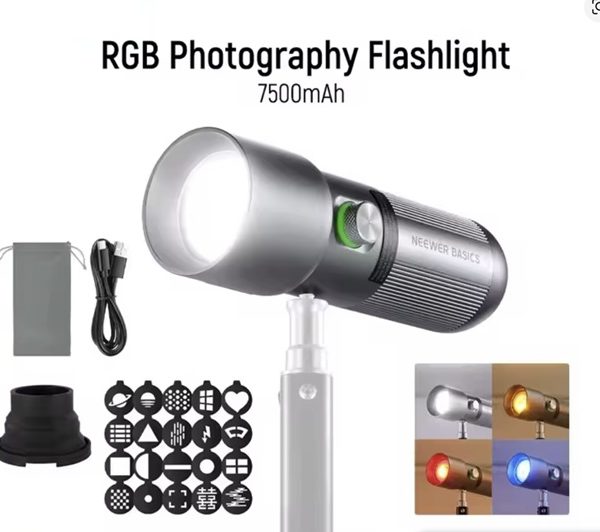 NEEWER FLASHLIGHT FL10 LUZ RGB +20 PLACAS CON DISEÑO