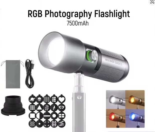 NEEWER FLASHLIGHT FL10 LUZ RGB +20 PLACAS CON DISEÑO