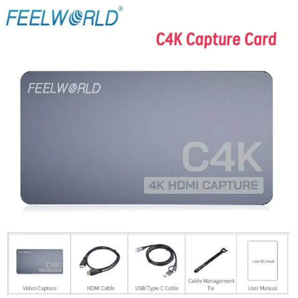 CAPTURADORA VIDEO FEELWORLD C4K - 4K HDMI 60HZ / USB-C - Imagen 3