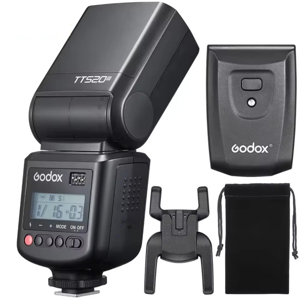 FLASH GODOX TT520III + TRANSMISOR MANUAL
