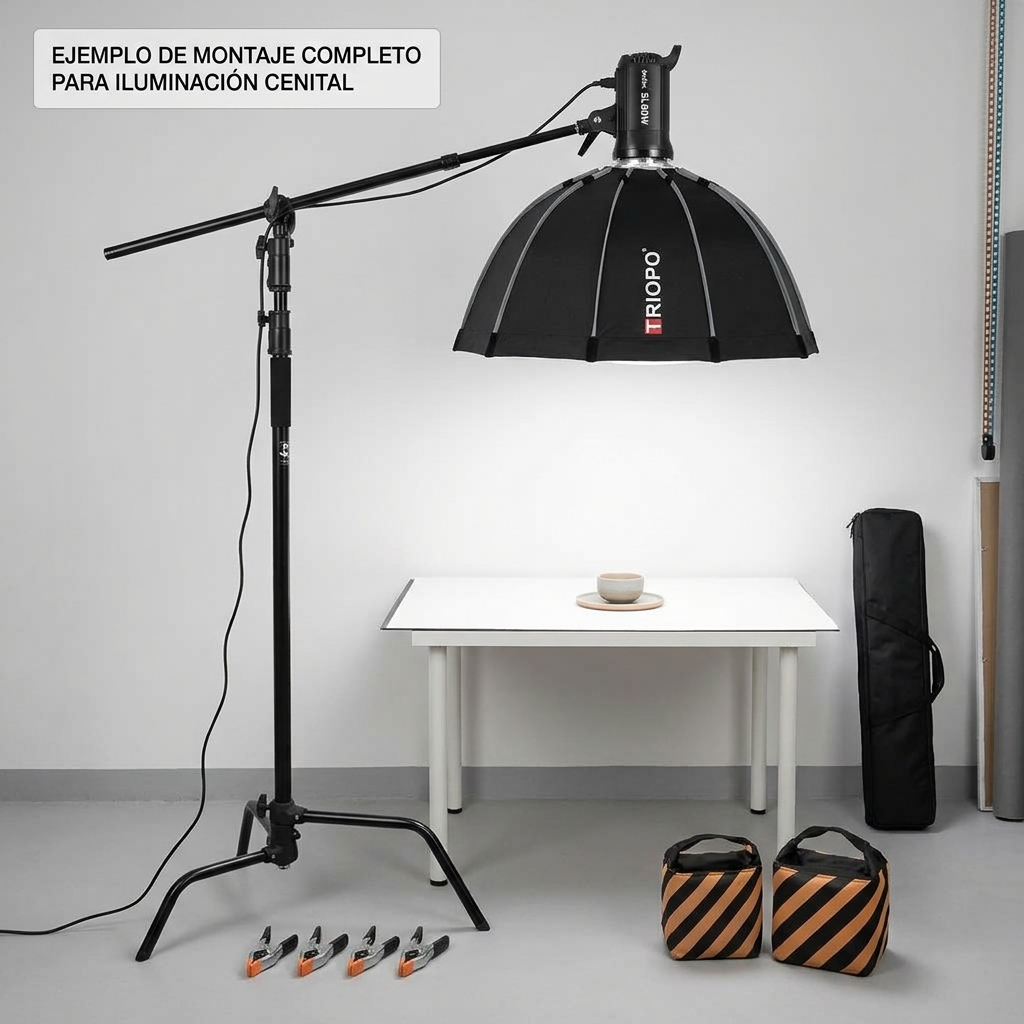 C-STAND + GODOX SL-60W + OCTAGONAL K2-90 - Imagen 5